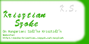 krisztian szoke business card